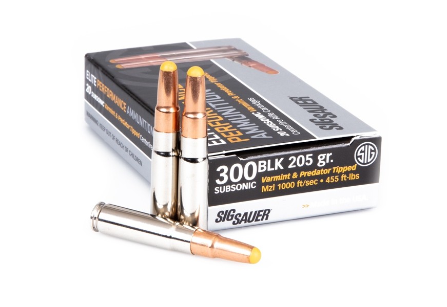 SIG SAUER EXPANDS AMMO LINE WITH NEW 300 BLK 205GR SUBSONIC TIPPED ...