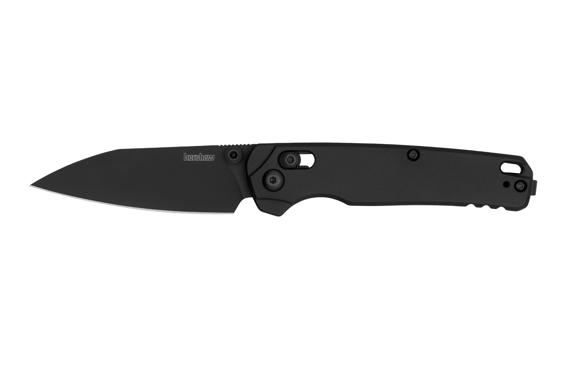 Coltello A Scatto Kershaw Shoreline – Lama Da 7,6 Cm In Acciaio, Clip Profonda Per Trasporto, Colore Nero