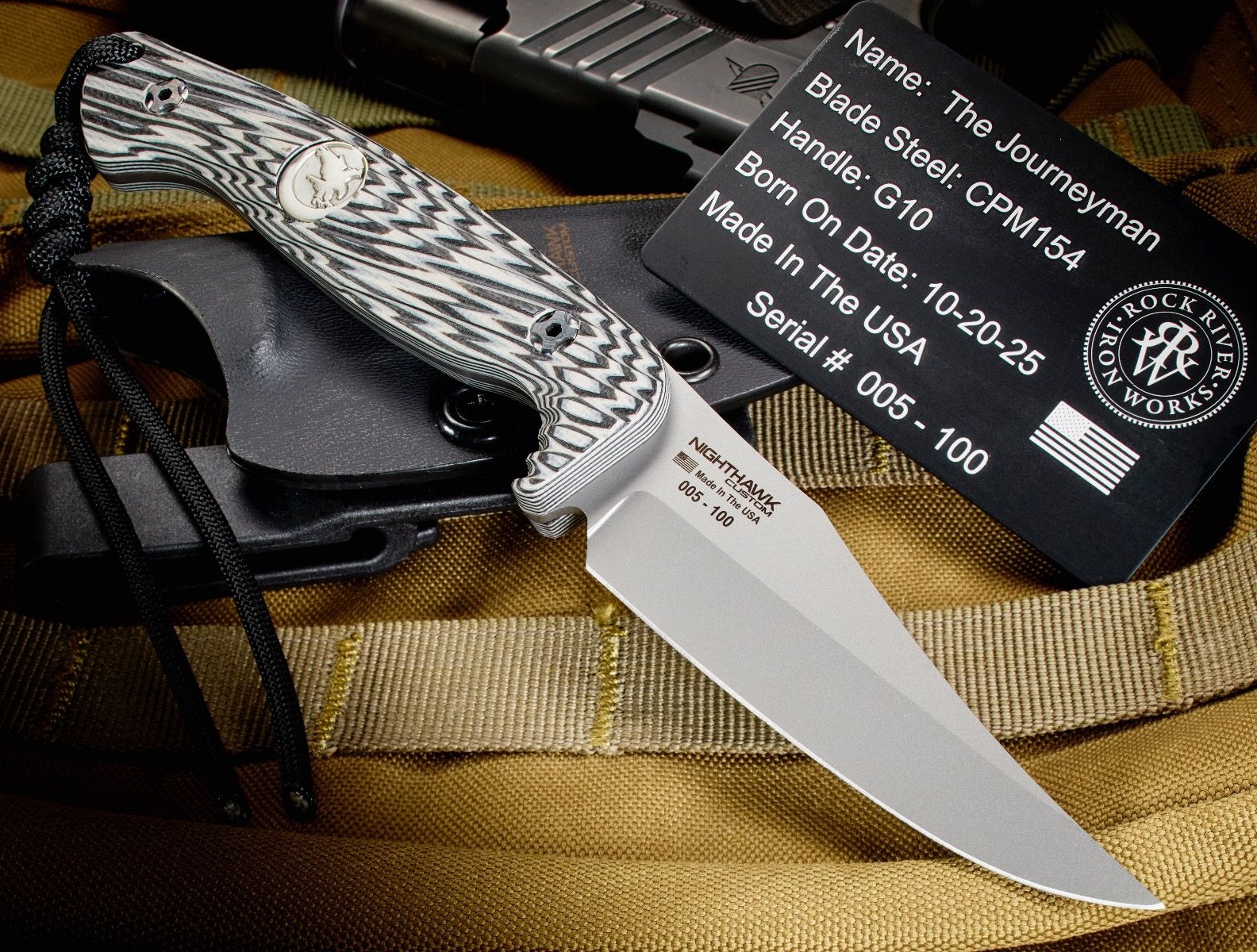 Nighthawk Custom in collaboration with Rock River Iron Works debuts the exclusive Journeyman fixed blade knife